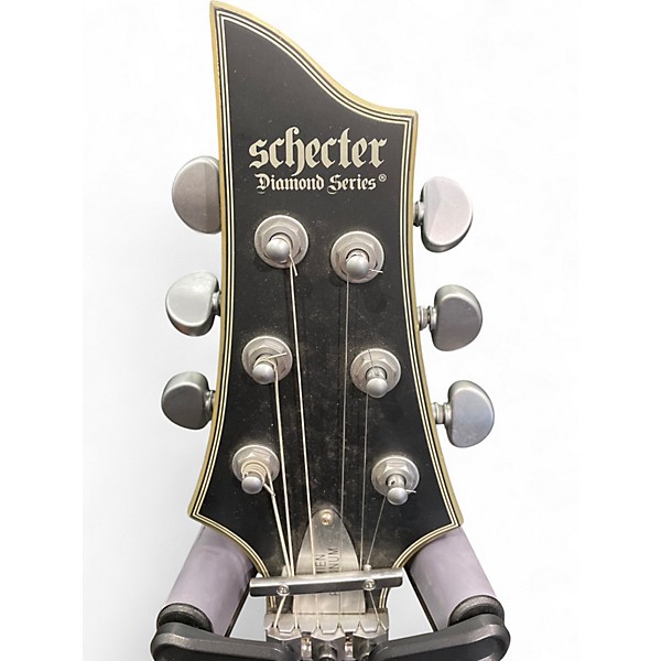 Used Schecter damien platinum flat black Solid Body Electric Guitar