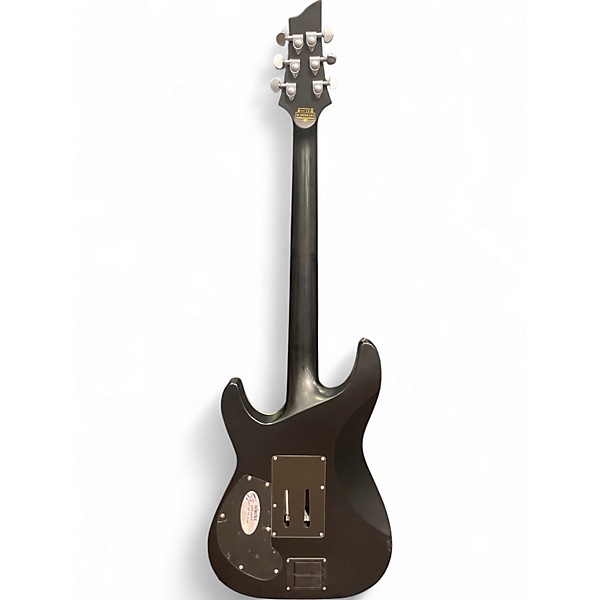 Used Schecter damien platinum flat black Solid Body Electric Guitar