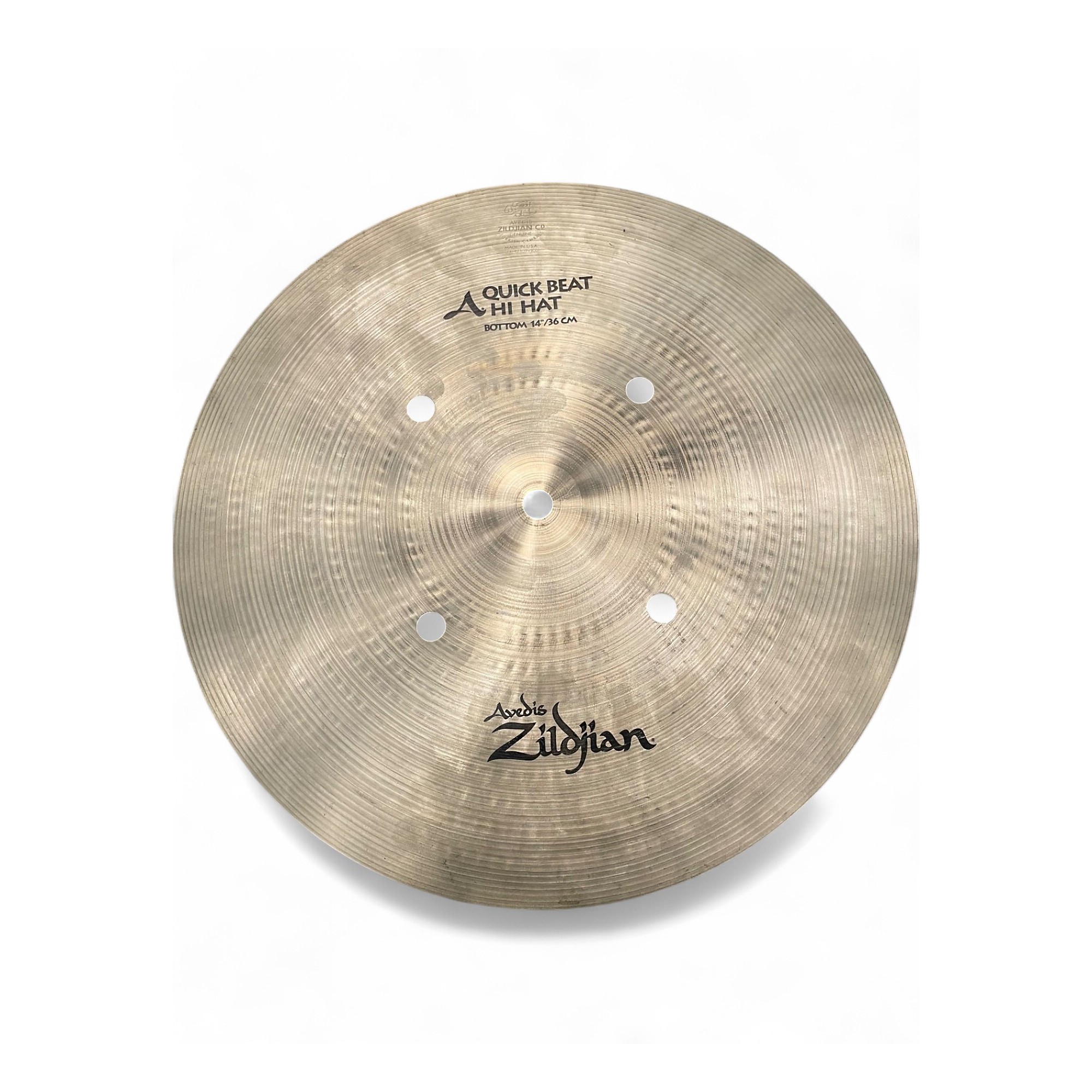 Used Zildjian 14in Quick Beat Hi Hat Bottom Cymbal 33