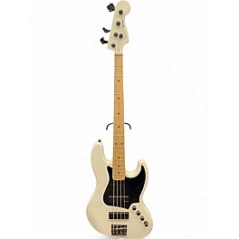 Used Squier Contemporary Active Jazz Bass WHITE Electric Bass Guitar