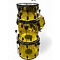 Used Ludwig 4 Piece Vistalite Yellow Drum Kit thumbnail