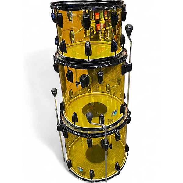 Used Ludwig 4 Piece Vistalite Yellow Drum Kit