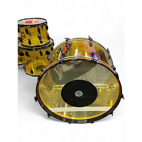 Used Ludwig 4 Piece Vistalite Yellow Drum Kit