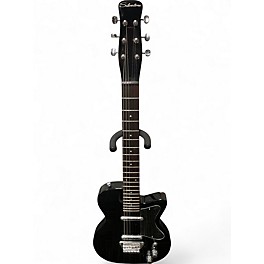 Used Silvertone 1303/U2 Reissue Gloss Black Solid Body Electric Guitar