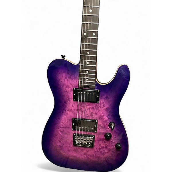 Used Schecter Guitar Research PT CLASSIC PURPLE BURST Solid Body Electric Guitar