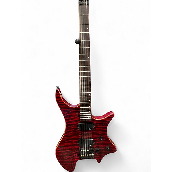 Used Grote Headless Red Flame Solid Body Electric Guitar,New Products : American Fashion Style Bags On Sale