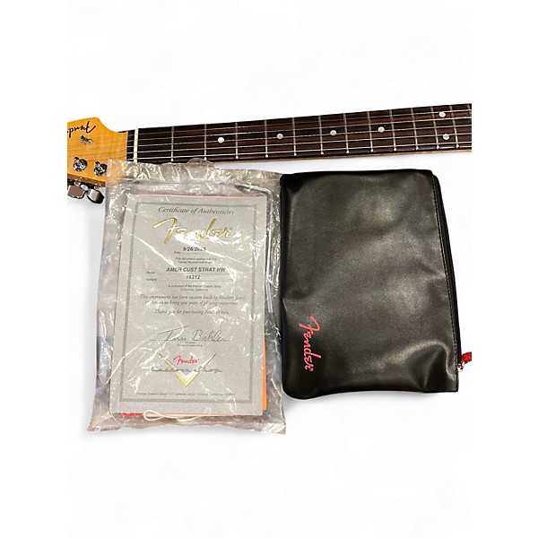 Used 2023 Fender Custom Shop American Custom Stratocaster Crimson Transparent Solid Body Electric Guitar
