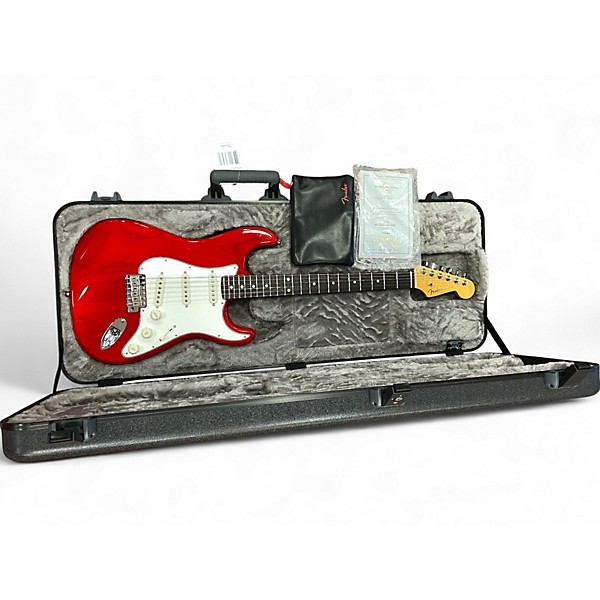 Used 2023 Fender Custom Shop American Custom Stratocaster Crimson Transparent Solid Body Electric Guitar