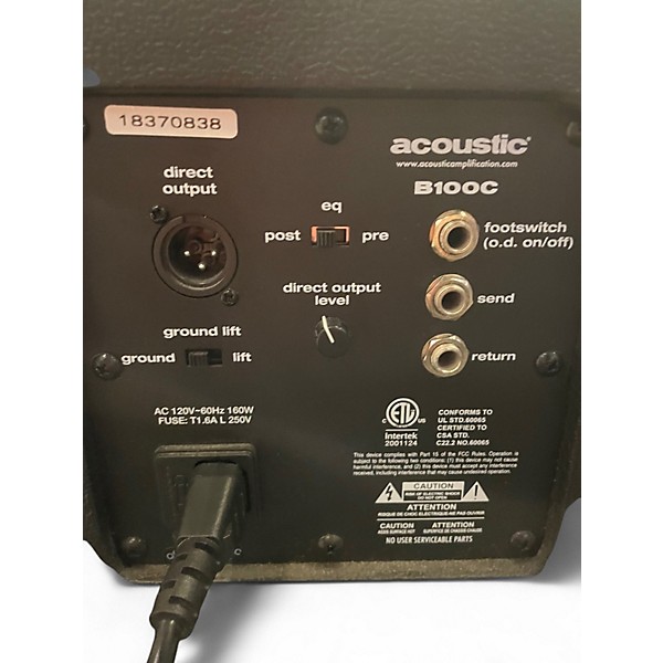 Used Acoustic B100C Bass Combo Amp