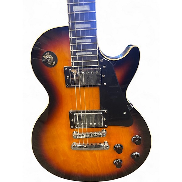 Used Stadium Les Paul Style 2 Tone Sunburst Solid Body Electric Guitar