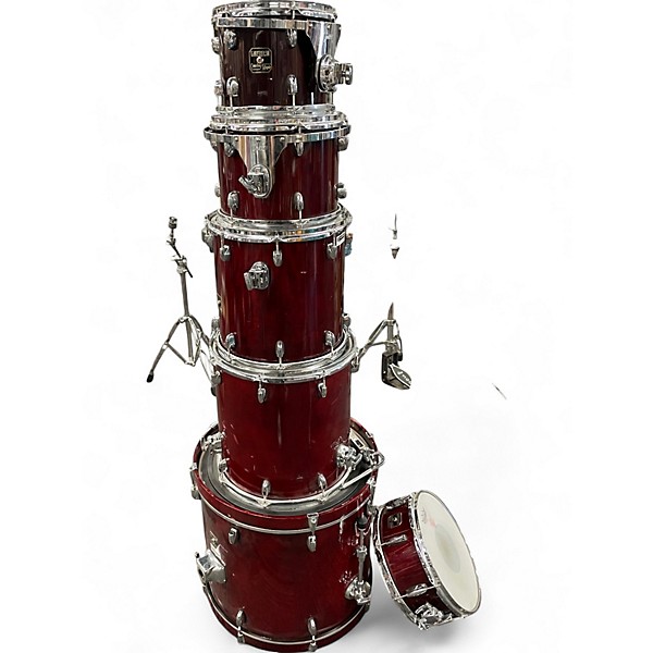 Used Gretsch Drums 6 Piece Catalina Maple Wine Red Drum Kit