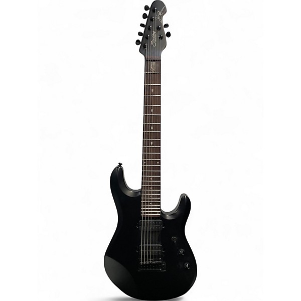 Used Sterling by Music Man John Petrucci JP157 7 String Black Solid Body Electric Guitar