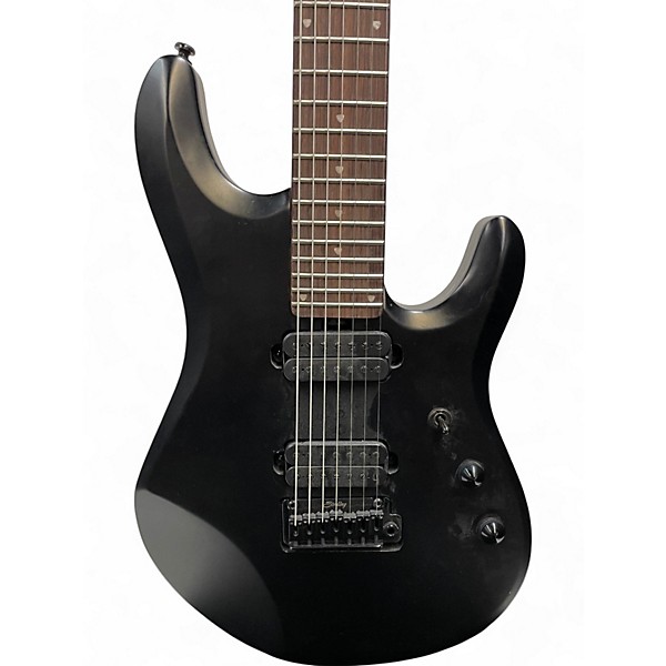 Used Sterling by Music Man John Petrucci JP157 7 String Black Solid Body Electric Guitar