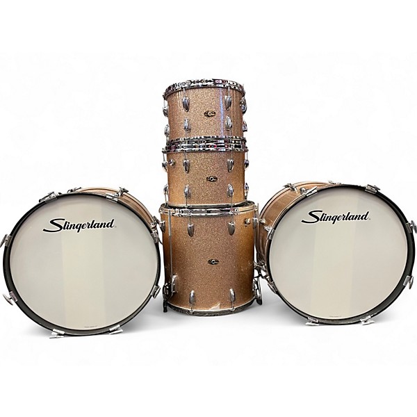 Vintage 1960s Slingerland 6 Piece Duet champagne sparkle Drum Kit