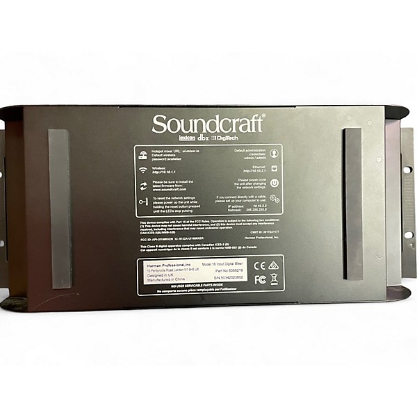 Used Soundcraft UI16 Digital Mixer