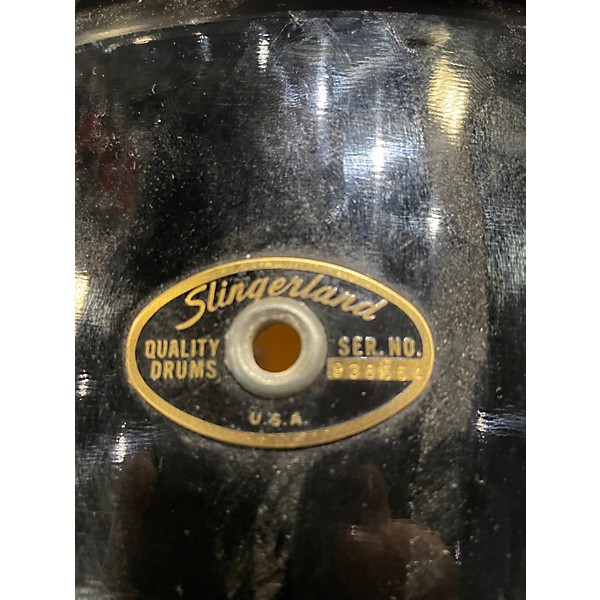 Used Slingerland 14in taiwan snare Black Drum