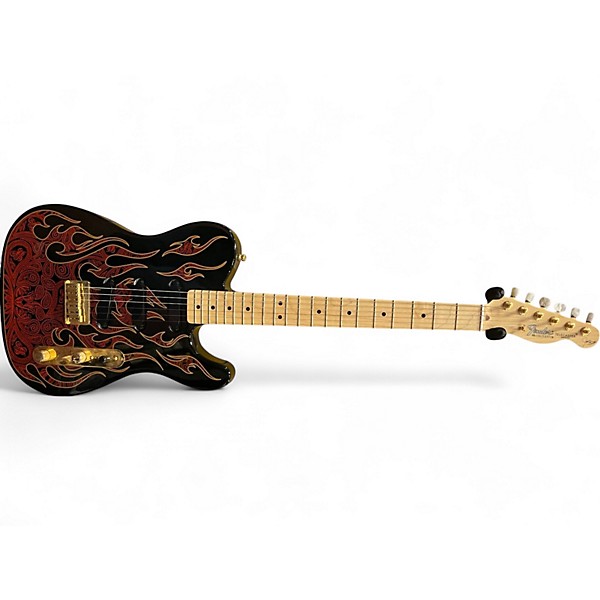 Used Fender Artist Series James Burton Telecaster RED PAISLEY Solid Body Electric Guitar