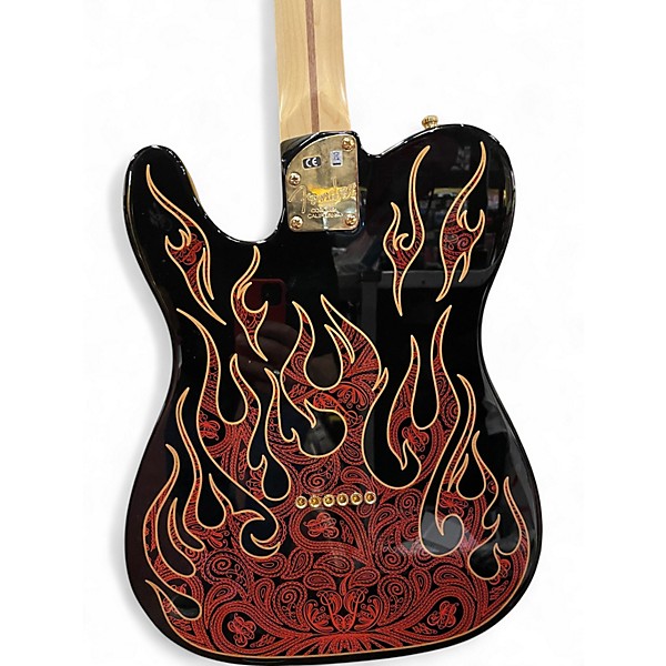 Used Fender Artist Series James Burton Telecaster RED PAISLEY Solid Body Electric Guitar