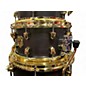 Used SJC Drums 5 Piece Custom Shell Pack 2 Color Black-Gold Drum Kit