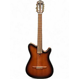 Used Ibanez FRH10N Brown Sunburst Flat Classical Acoustic Guitar