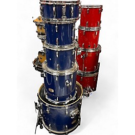 Used Pearl 5 Piece Export Blue Drum Kit