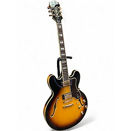 Used Epiphone Sheraton II pro 2 Tone Sunburst Hollow Body Electric Guitar
