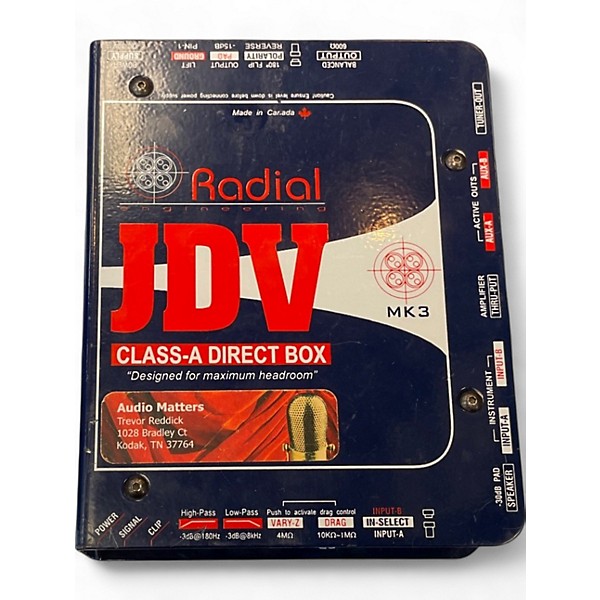 Used Radial Engineering JDV DI BOX Direct Box