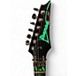 Vintage 1991 Ibanez JEM777V-BK Black and Green Solid Body Electric Guitar