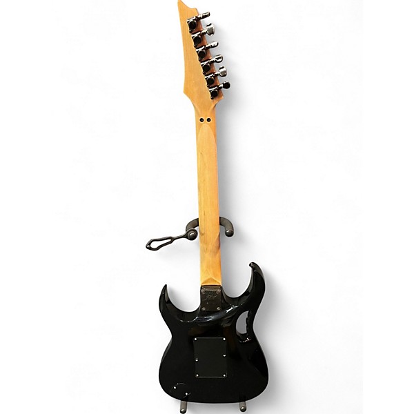 Vintage 1991 Ibanez JEM777V-BK Black and Green Solid Body Electric Guitar