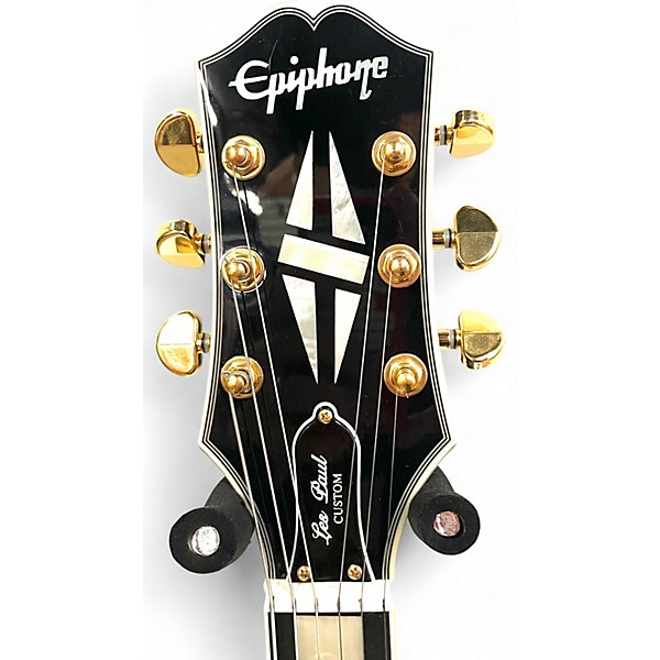 Used Epiphone Les Paul Custom Ebony Solid Body Electric Guitar