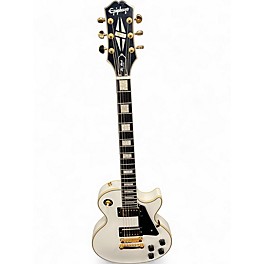 Used Epiphone  LES PAUL CUSTOM INSPIRED BY GIBSON Alpine White Solid Body Electric Guitar