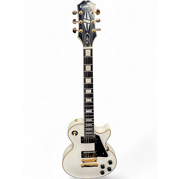 Used Epiphone LES PAUL CUSTOM INSPIRED BY GIBSON Alpine White Solid Body Electric Guitar