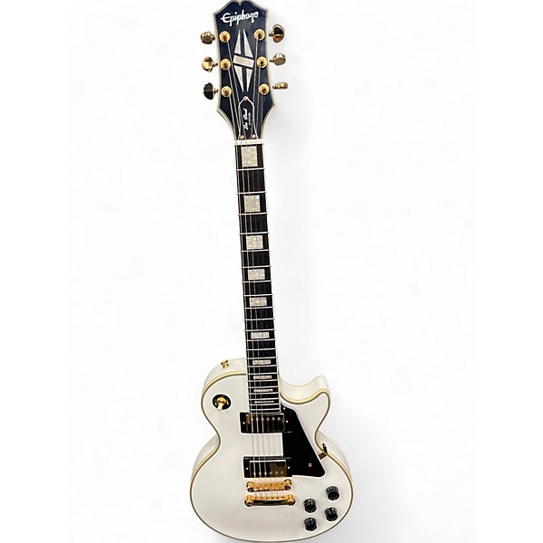 Used Epiphone LES PAUL CUSTOM INSPIRED BY GIBSON Alpine White Solid Body Electric Guitar