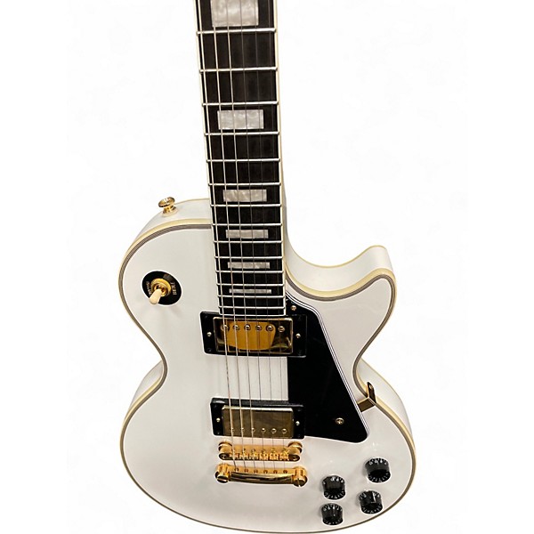 Used Epiphone LES PAUL CUSTOM INSPIRED BY GIBSON Alpine White Solid Body Electric Guitar