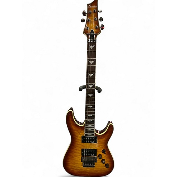 Used 2017 Schecter Guitar Research Omen Extreme-6 FR Vintage Sunburst Solid Body Electric Guitar,Specials : American Fashion Style Bags On Sale