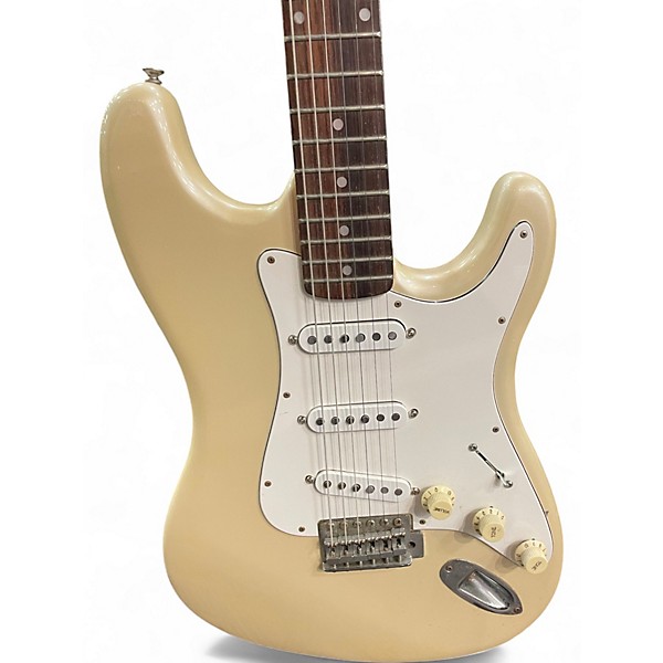 Used Memphis SSS S Style White Solid Body Electric Guitar