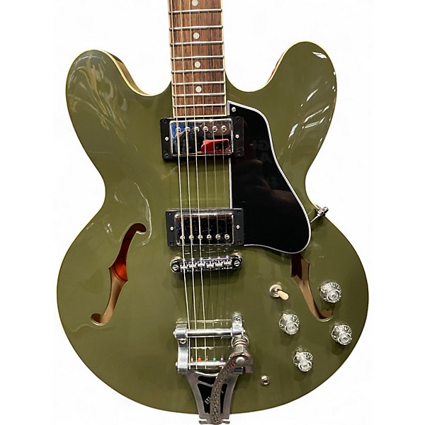 Used 2024 Epiphone ES335 green Hollow Body Electric Guitar