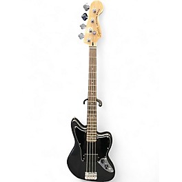 Used Squier Vintage Modified Jaguar Bass Black Electric Bass Guitar