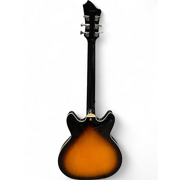 Used Hagstrom Viking P 2 Tone Sunburst Hollow Body Electric Guitar