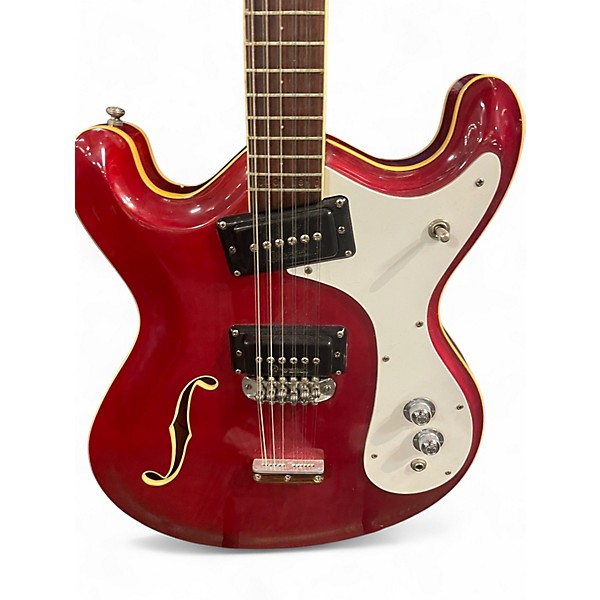Vintage 1966 Moserite COMBO XII 12-STRING GUITAR TRANSPARENT RED Solid Body Electric Guitar