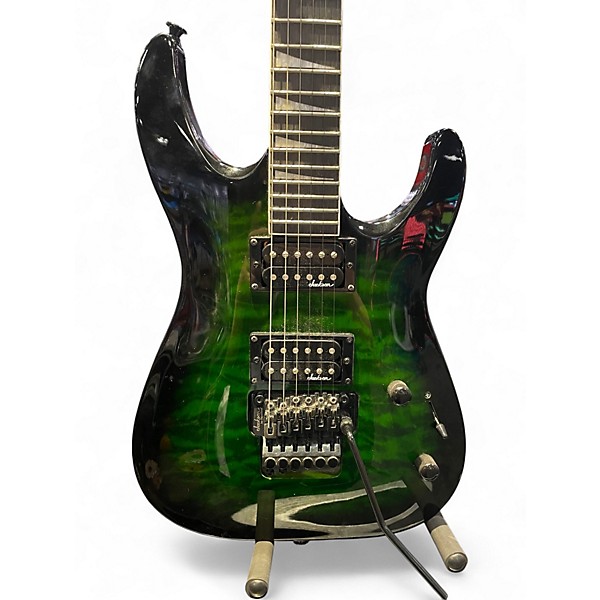 Used Jackson Dinky JS32Q DKA  Green Solid Body Electric Guitar