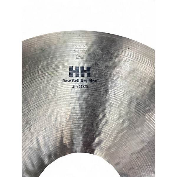 Used SABIAN 21in HH Raw Bell Dry Ride Brilliant Cymbal