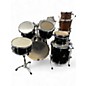 Used Ludwig 6 Piece Element 6 pc Drumset Black Drum Kit