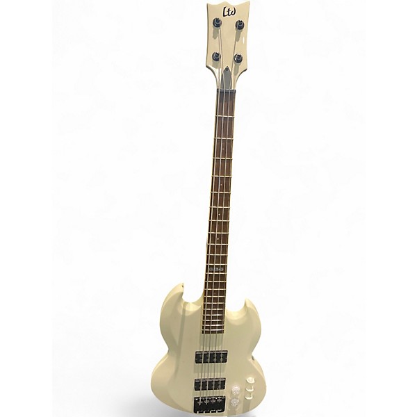 Used ESP ltd viper 254 white Electric Bass Guitar Used Bass