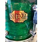 Used Premier 5 Piece SIGNIA Trans Green Drum Kit