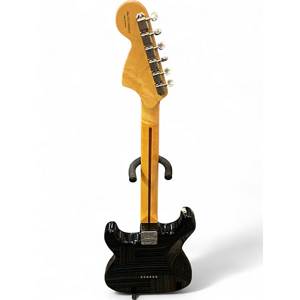 Used 2002 Fender Tom Delonge Signature Stratocaster Black Solid Body Electric Guitar