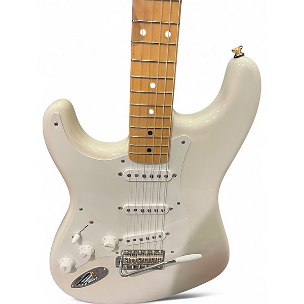 Used 2018 Fender American Original 50s Stratocaster Left Handed Olympic White Solid Body Electric Guitar