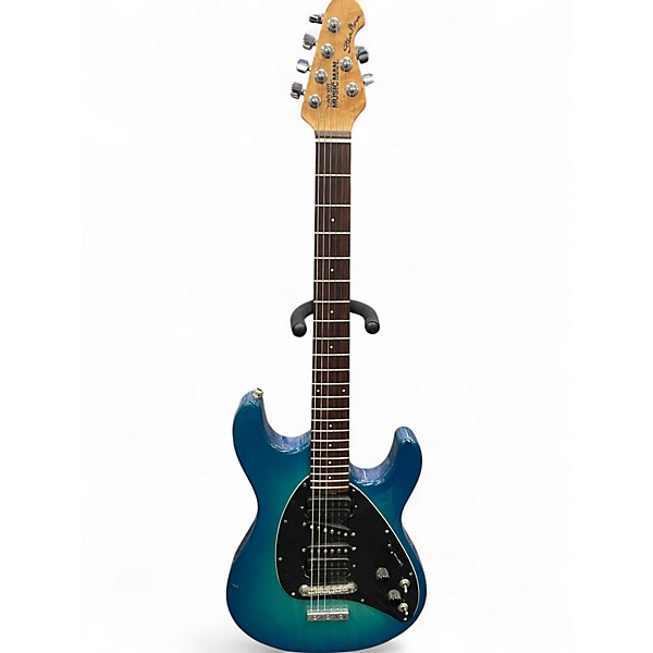Used 2022 Ernie Ball Music Man 2022 Musicman Steve Morse HT Blue Burst Solid Body Electric Guitar