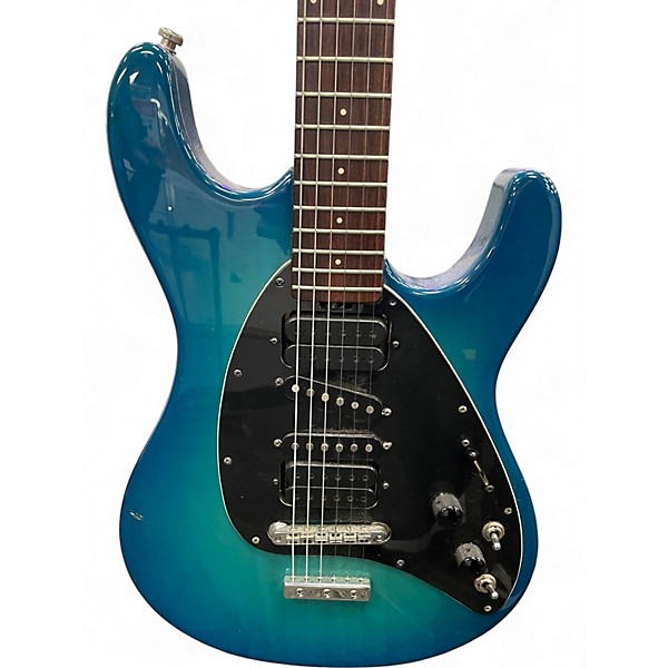 Used 2022 Ernie Ball Music Man 2022 Musicman Steve Morse HT Blue Burst Solid Body Electric Guitar