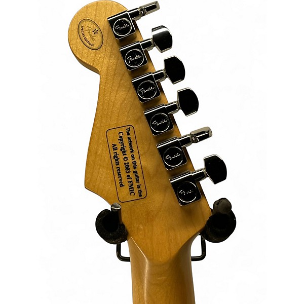 Used Fender Splattercaster Stratocaster BLACK GOLD SPLATTER Solid Body Electric Guitar